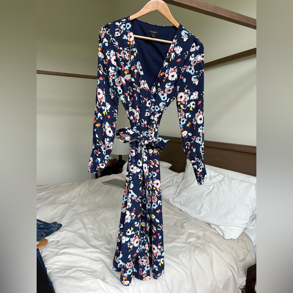 Halogen Floral Wrap Dress Size S